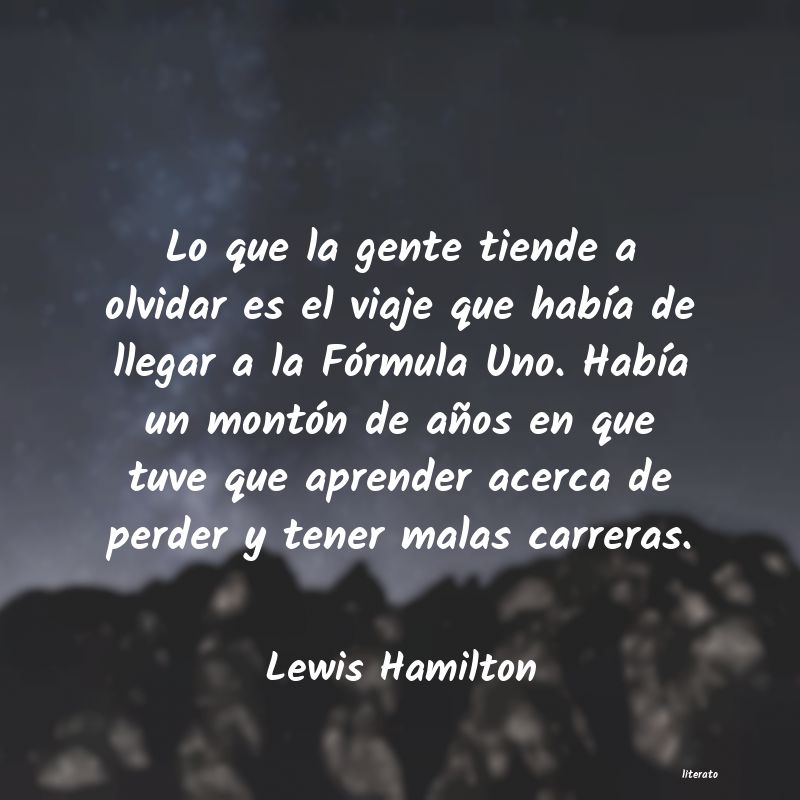 frases de Lewis Hamilton