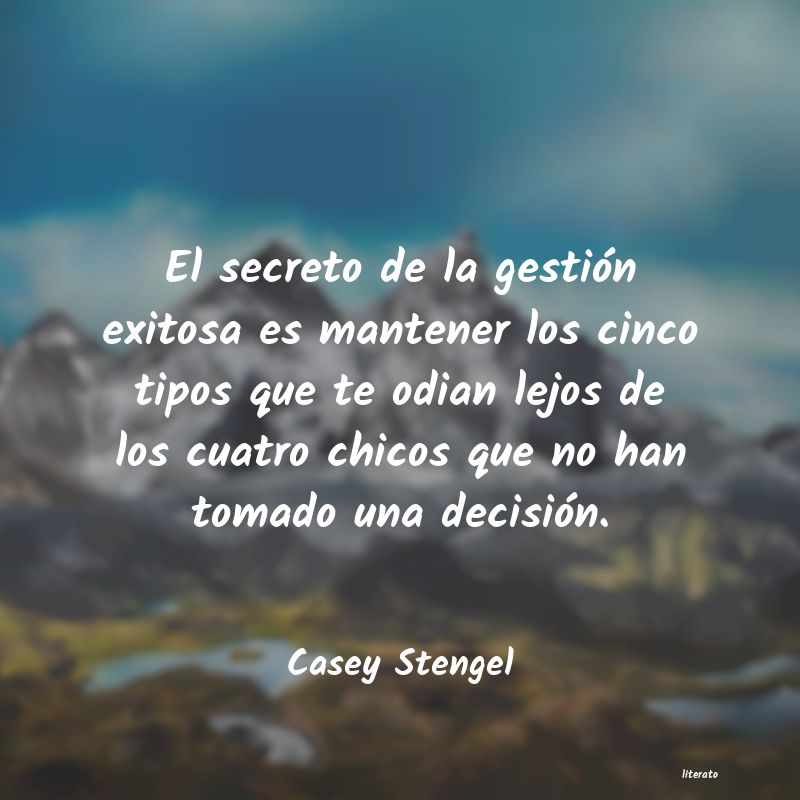 frases de Casey Stengel