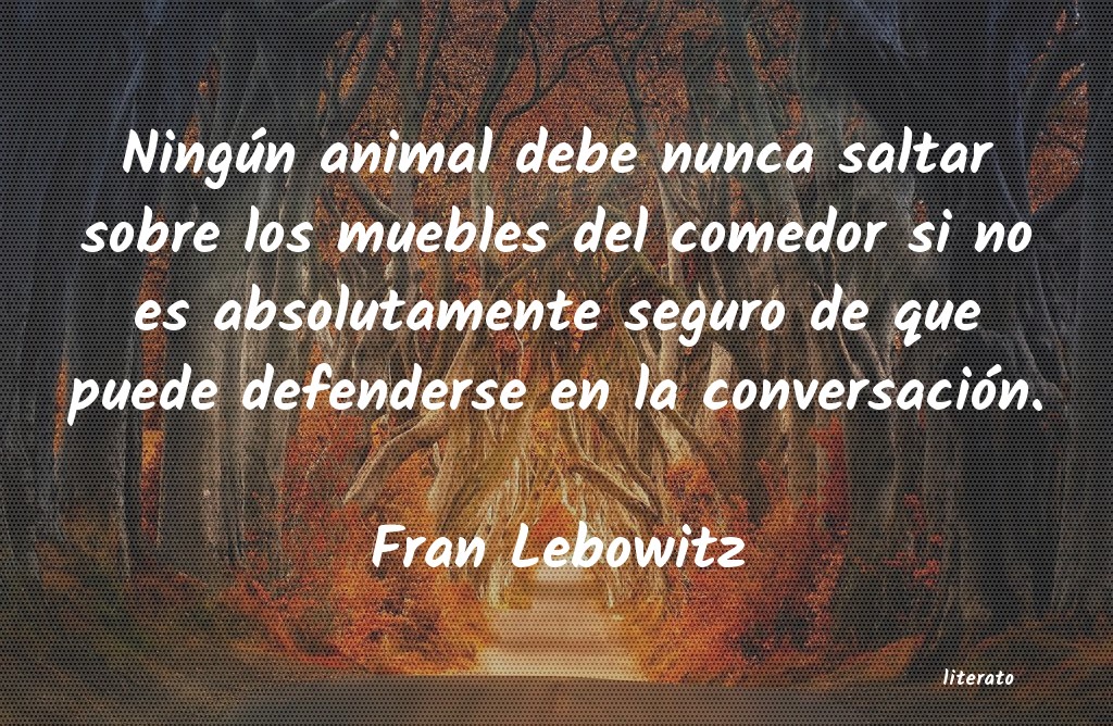 Frases de Fran Lebowitz