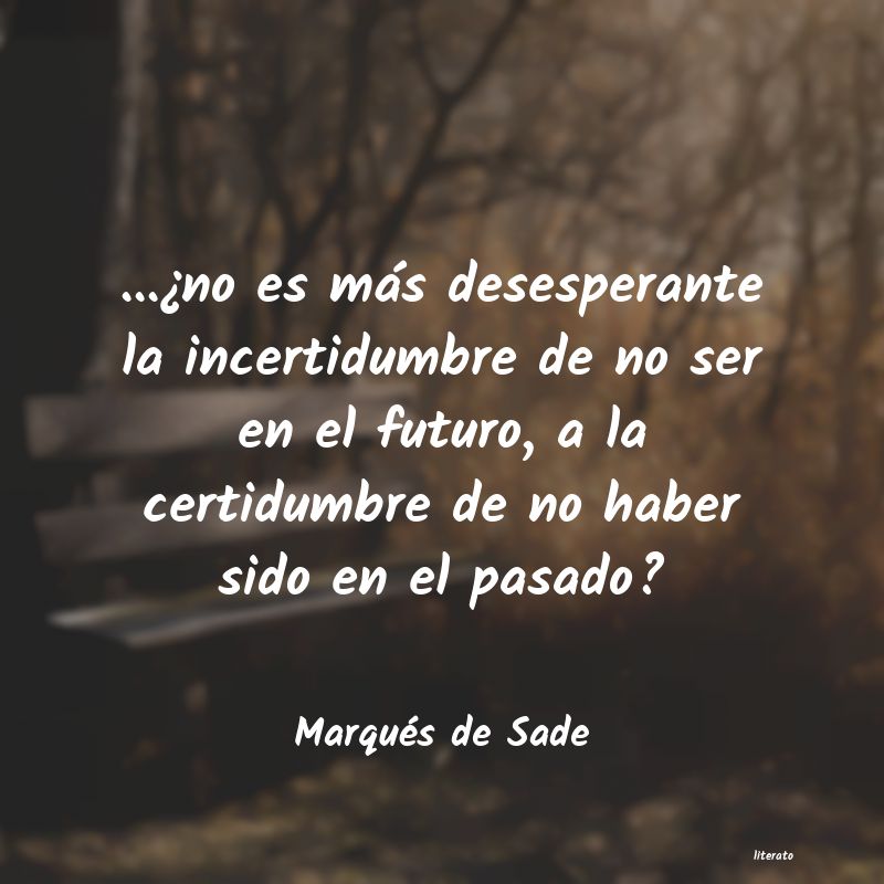 Frases de Marqués de Sade