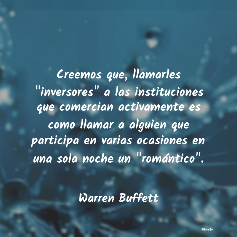 frases de Warren Buffett