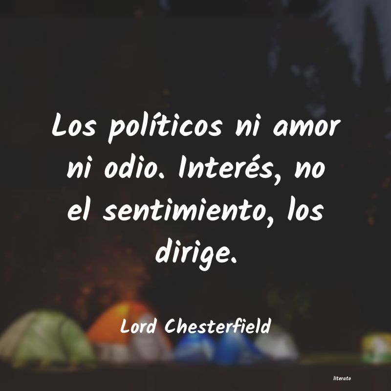 Frases de Lord Chesterfield