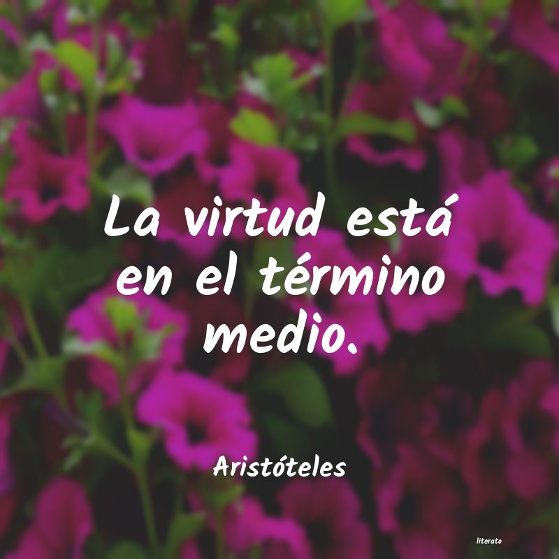 la virtud esta en el termino aristoteles