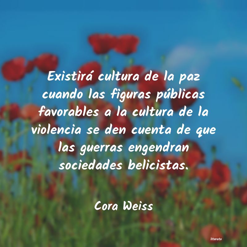 frases de Cora Weiss