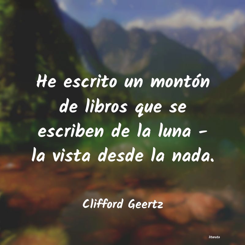 frases de Clifford Geertz