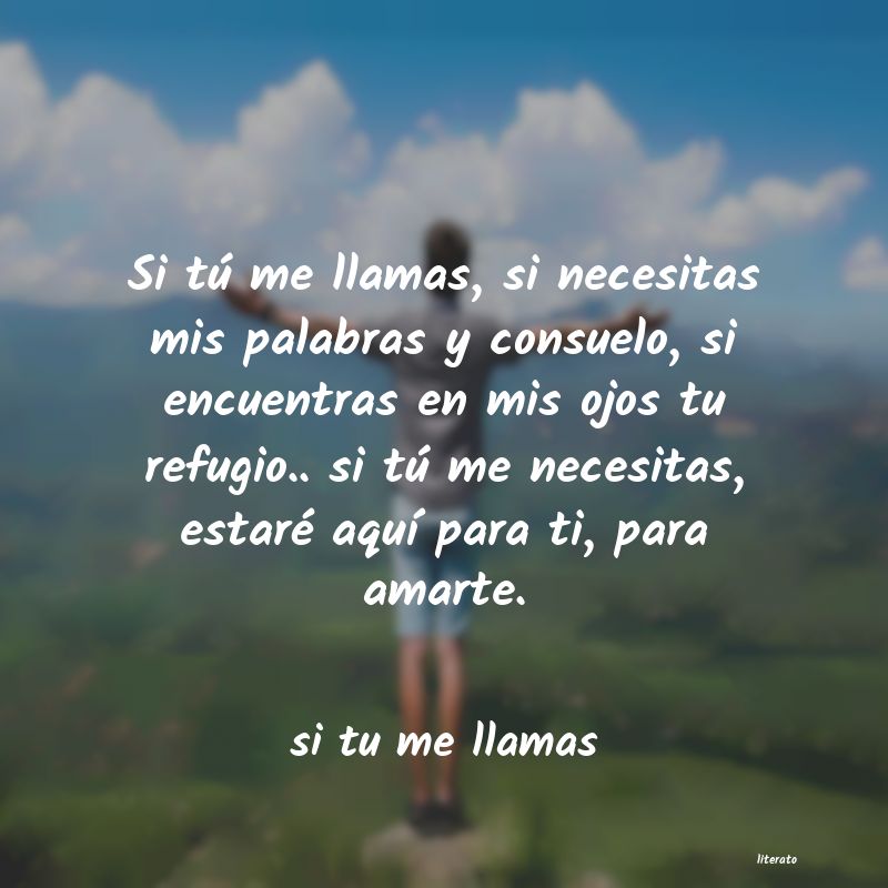 Frases de si tu me llamas