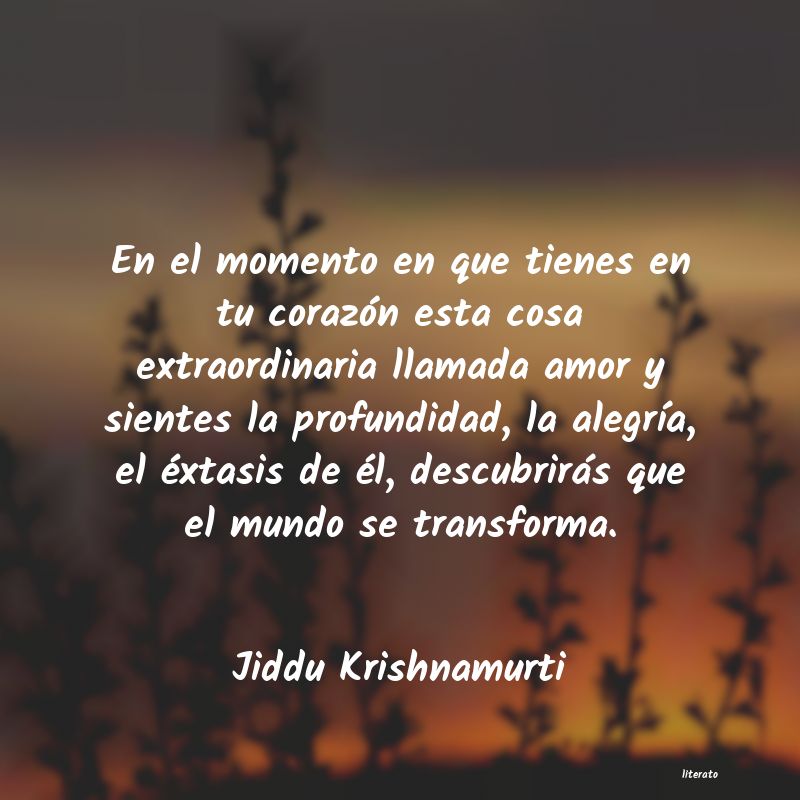 Frases de Jiddu Krishnamurti