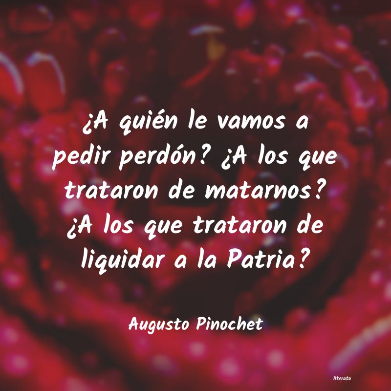 frases de Augusto Pinochet