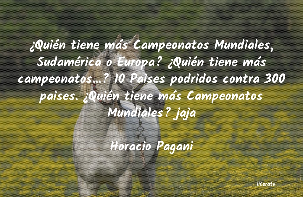 Frases de Horacio Pagani