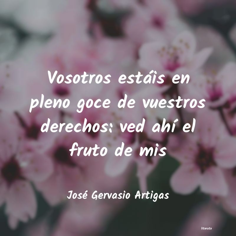 frases de José Gervasio Artigas
