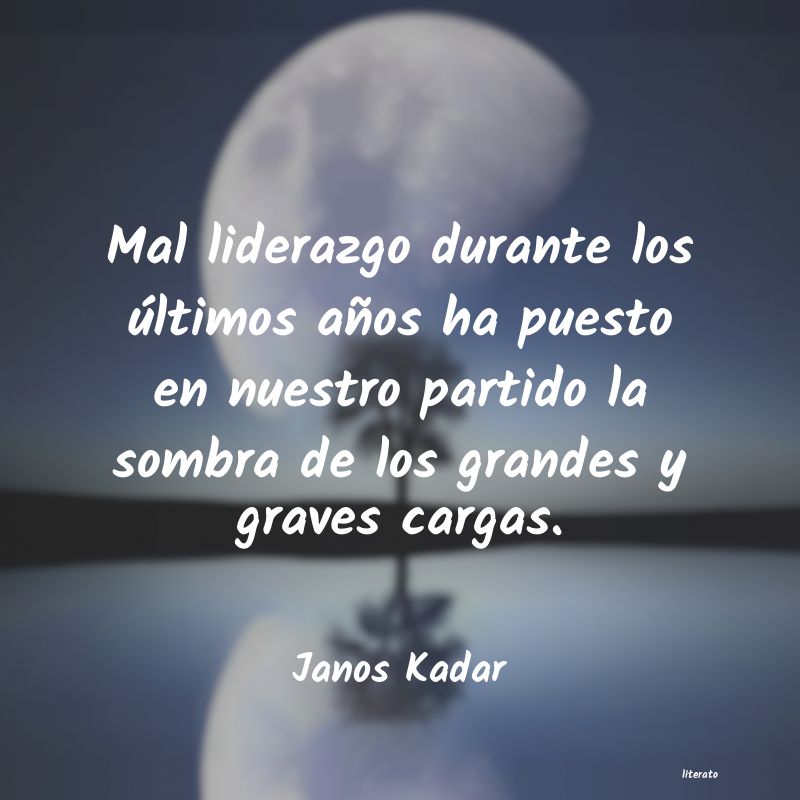 Frases de Janos Kadar