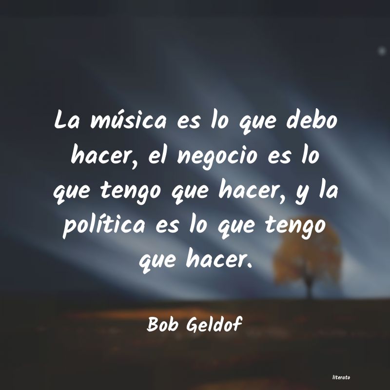 frases de Bob Geldof