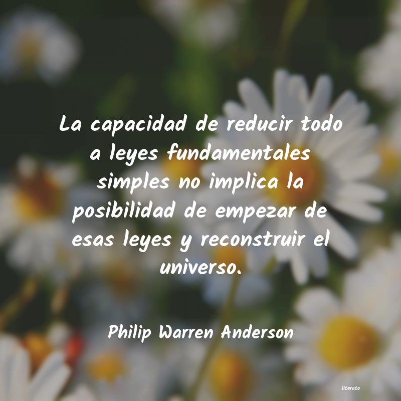 frases de Philip Warren Anderson