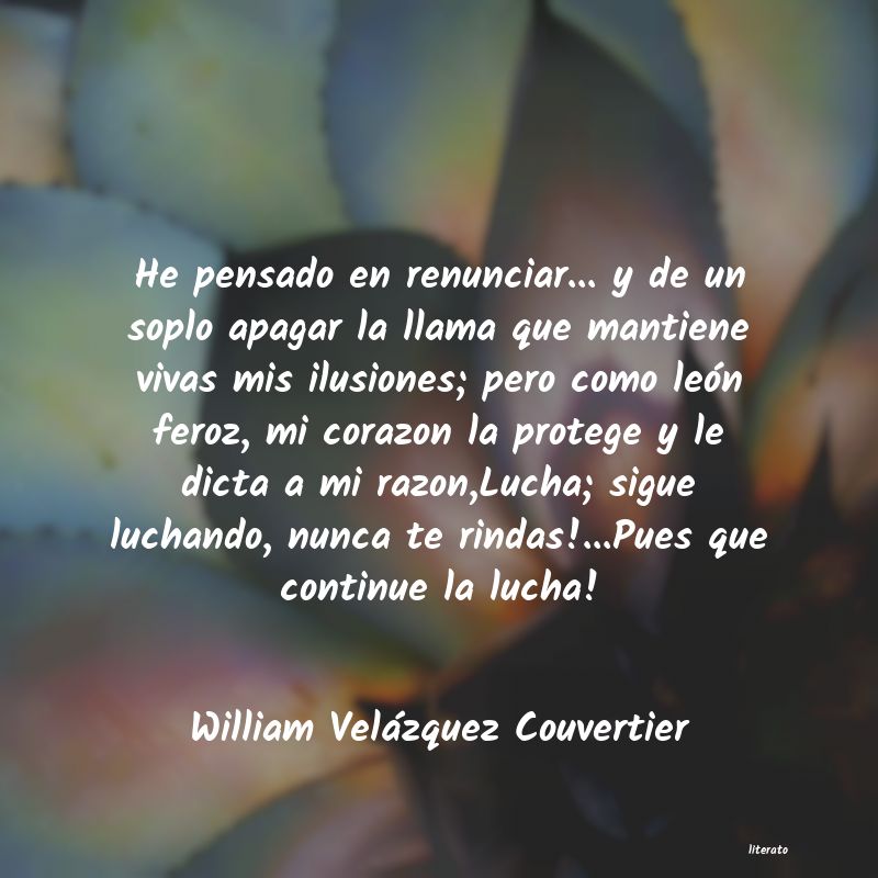 frases de William Velázquez Couvertier
