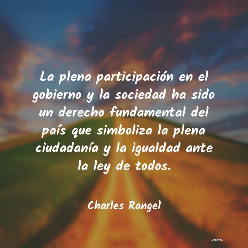 Frases de Charles Rangel