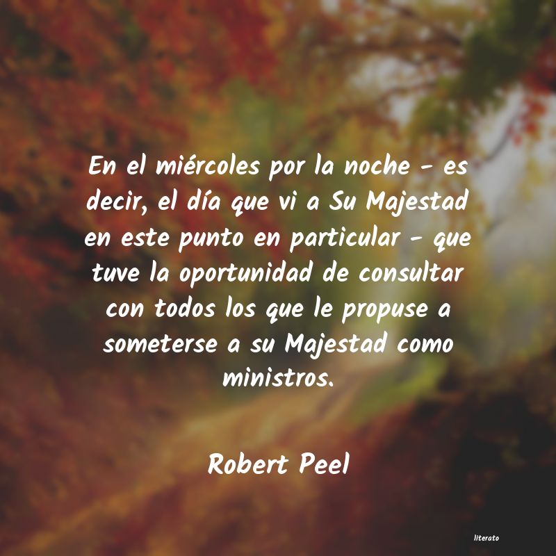 frases de Robert Peel