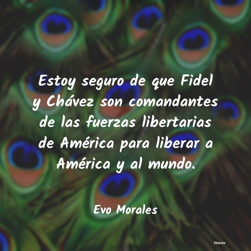 frases de Evo Morales