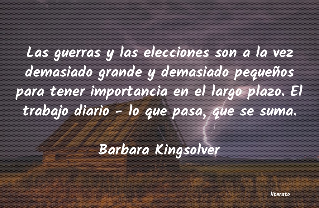 frases de Barbara Kingsolver