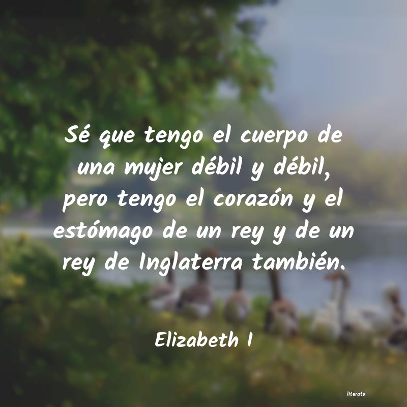frases de Elizabeth I