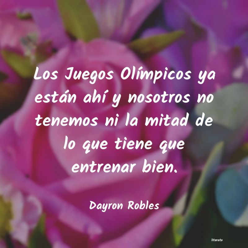 frases de Dayron Robles