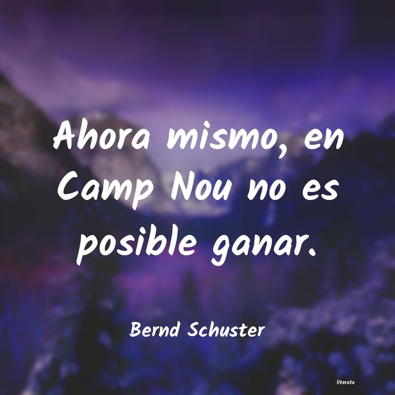 Frases de Bernd Schuster