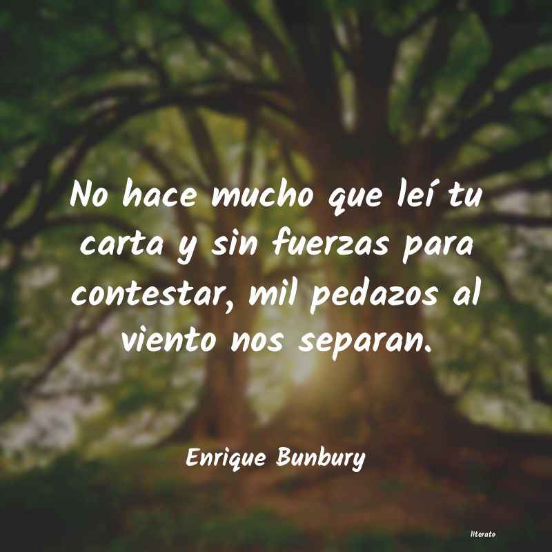 frases de Enrique Bunbury