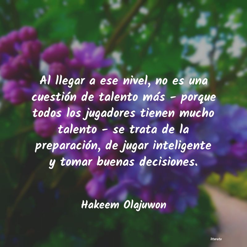 Frases de Hakeem Olajuwon