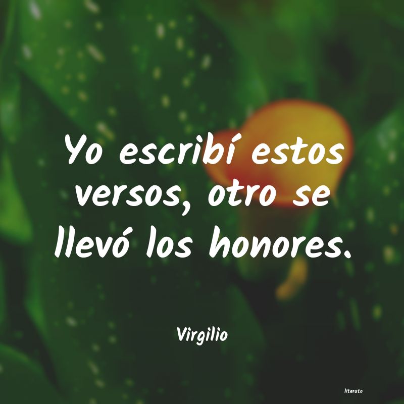 frases de Virgilio