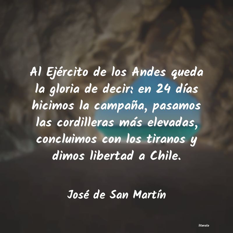 Frases de José de San Martín