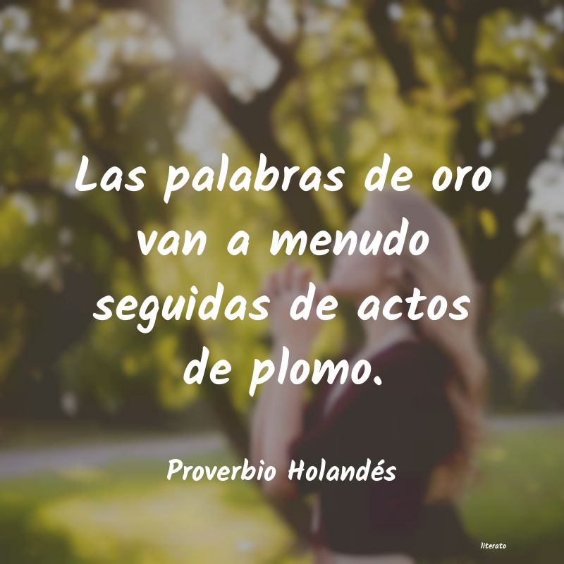 Frases de Proverbio Holandés