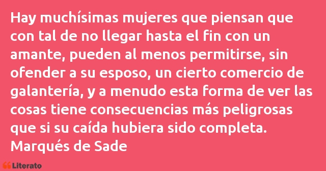 Frases de Marqués de Sade