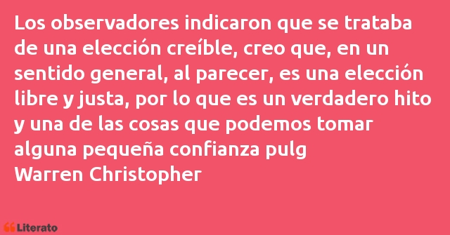 Frases de Warren Christopher