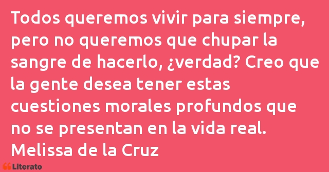 Frases de Melissa de la Cruz