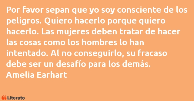 Frases de Amelia Earhart