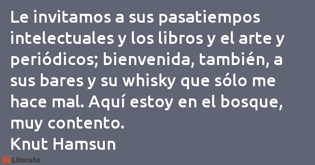 Frases de Knut Hamsun