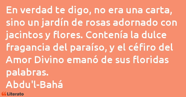 Frases de Abdu'l-Bahá