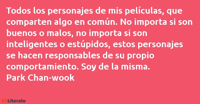 Frases de Park Chan-wook