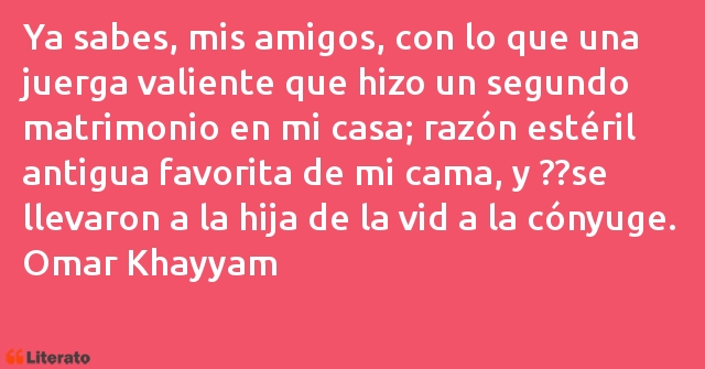 Frases de Omar Jayam