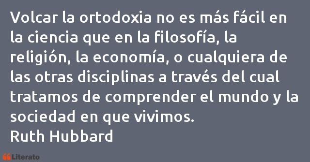 Frases de Ruth Hubbard