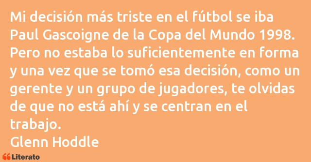 Frases de Glenn Hoddle