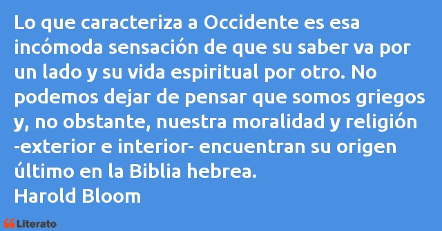 Frases de Harold Bloom