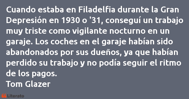 Frases de Tom Glazer