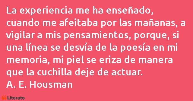 Frases de A. E. Housman