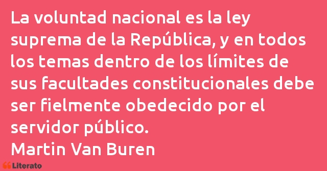 Frases de Martin Van Buren