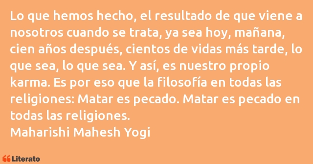 Frases de Maharishi Mahesh Yogi