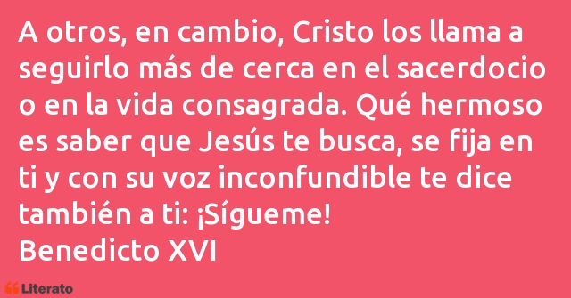 Frases de Benedicto XVI