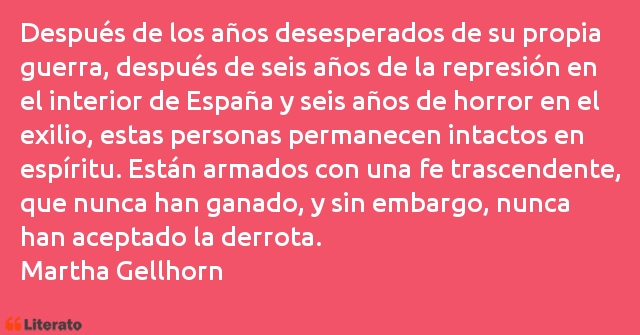 Frases de Martha Gellhorn