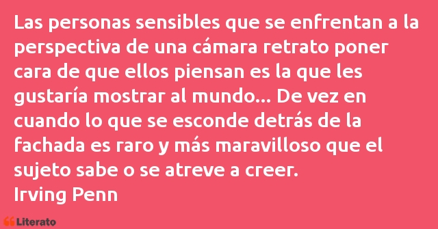 Frases de Irving Penn