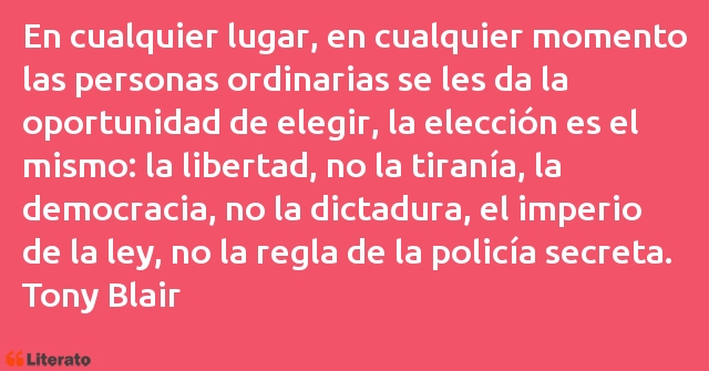 Frases de Tony Blair