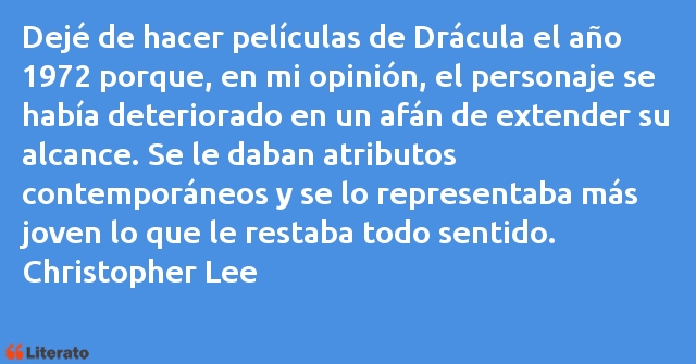 Frases de Christopher Lee